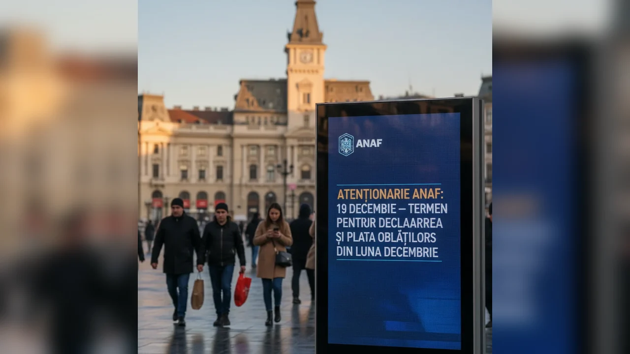 19 Decembrie – Ultima Zi pentru Declarații și Plata Obligațiilor Fiscale din Decembrie