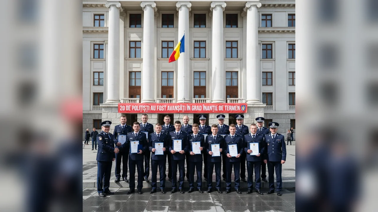 20 de polițiști locali avansați înainte de termen în grad