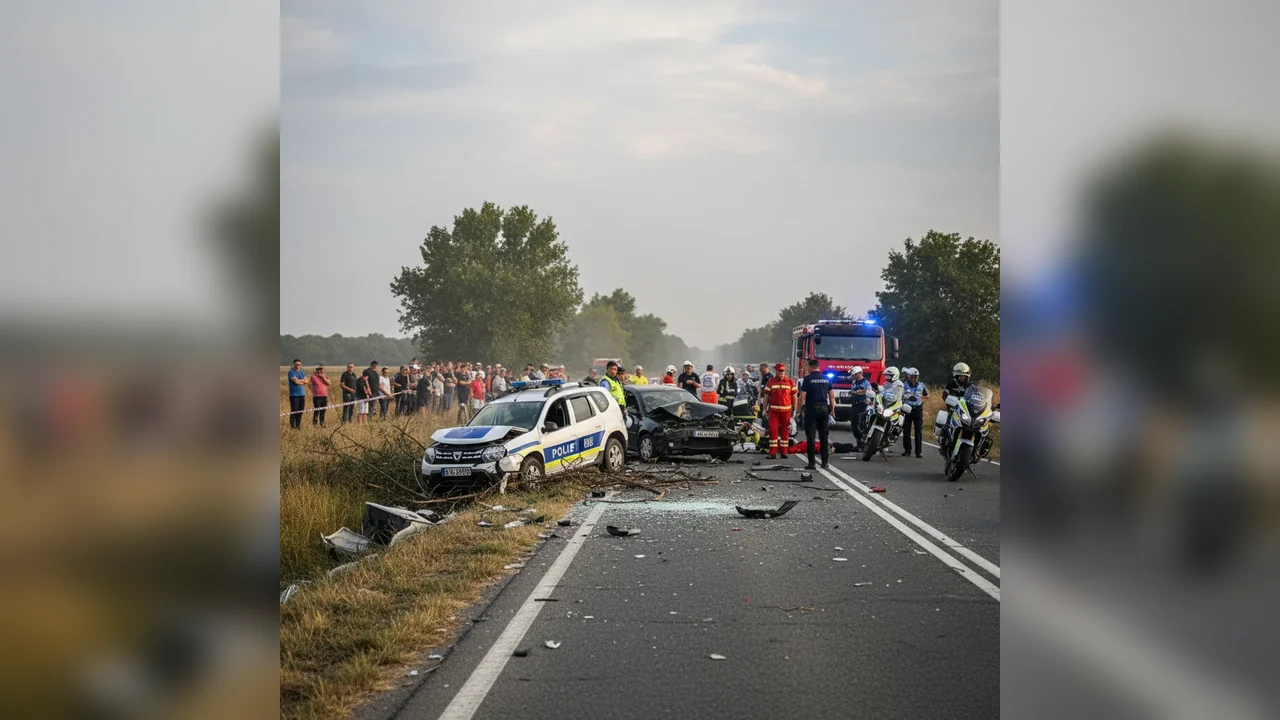 Accident rutier grav pe DN5, în Giurgiu: trei polițiști au decedat, unul a fost rănit