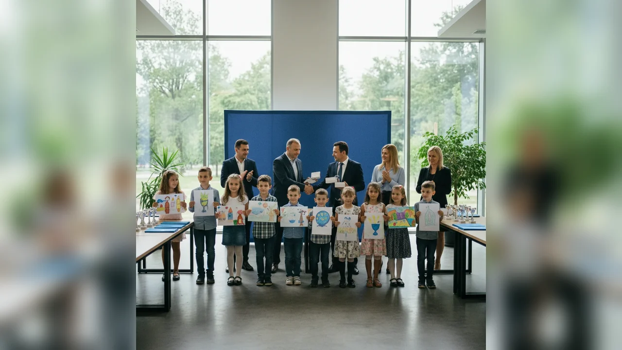 Apa Service Giurgiu a premiat tineri artiști la concursul de desen