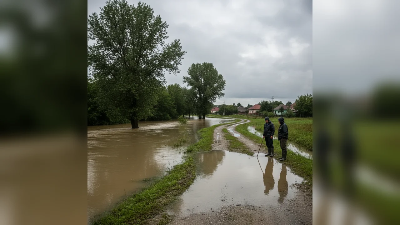 Avertizare hidrologică de inundații pe râuri din județul Giurgiu, valabilă până la miezul nopții de vineri
