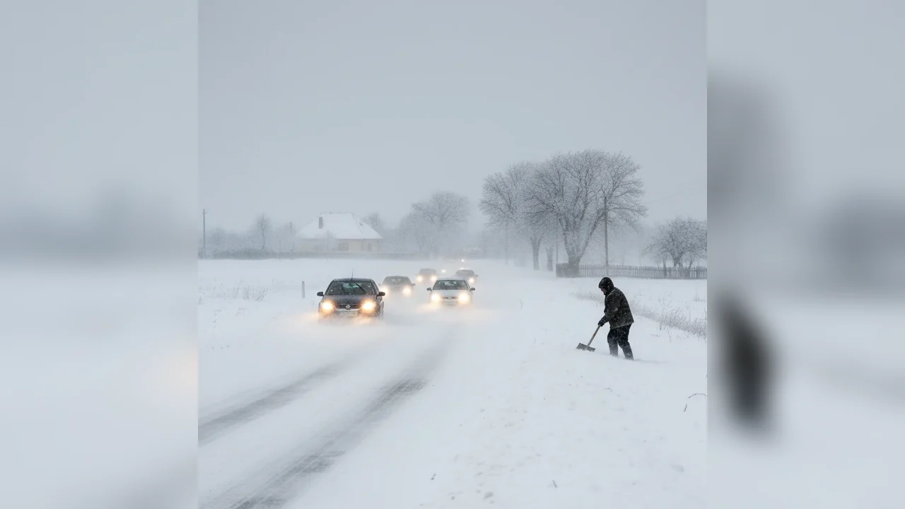 Avertizare meteo la Giurgiu: cod galben de ninsori și viscol valabil tot weekendul