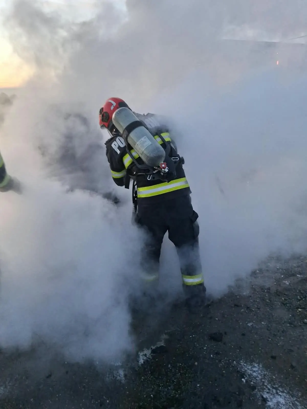 Bolintin Vale: autoturism în flăcări pe strada Palanca, fără răniți