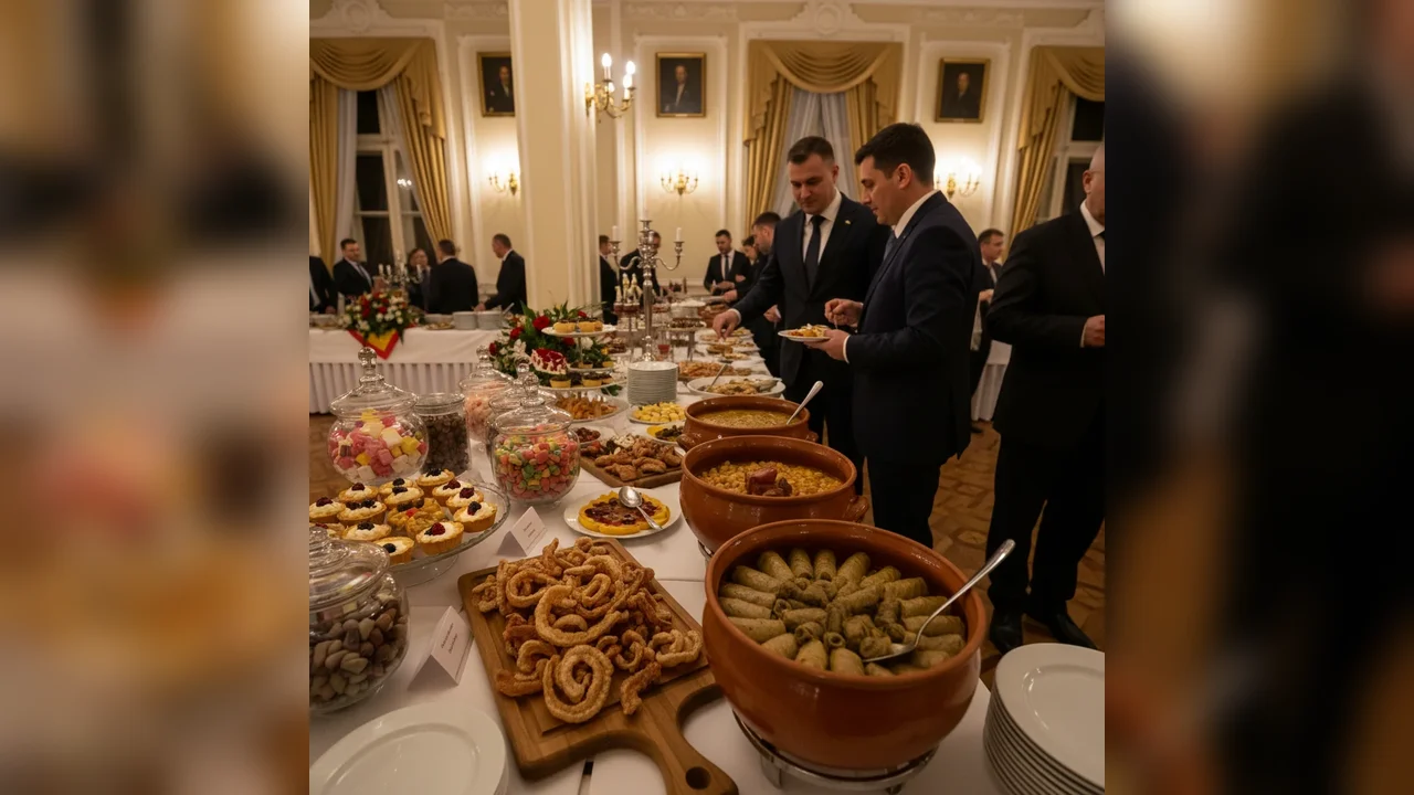candy bar, șorici, sarmale de post și fasole cu ciolan