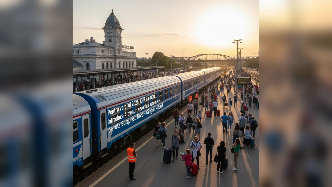 CFR Călători lansează patru trenuri sezoniere București Nord – Giurgiu – Ruse pentru vara 2026