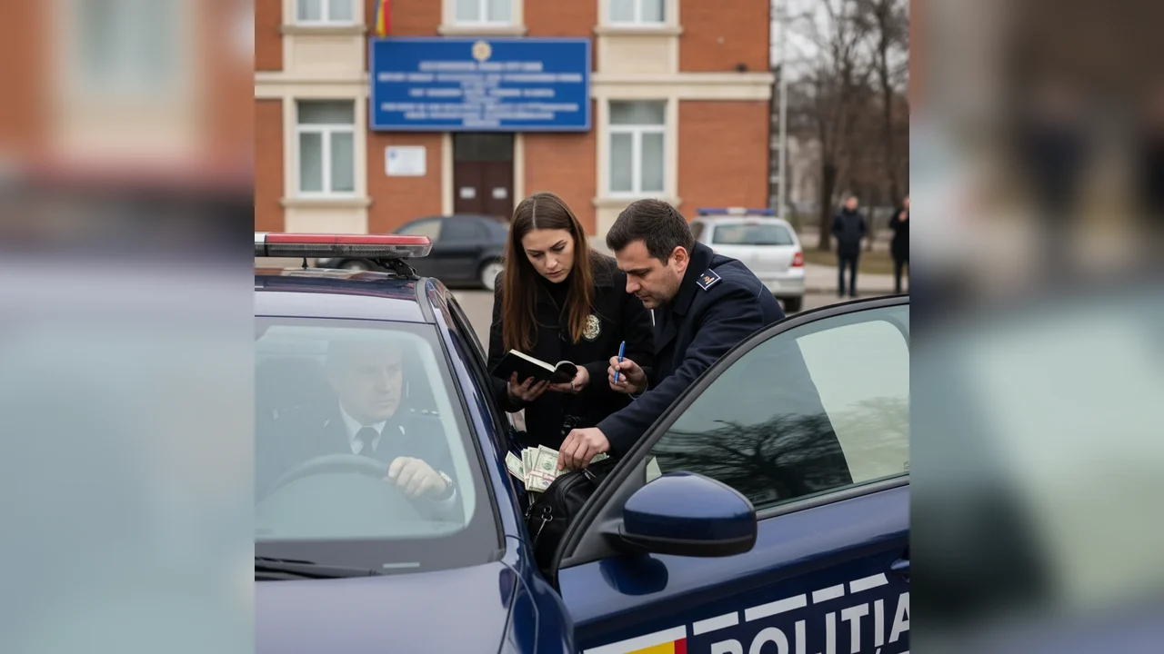 Comisar-șef de poliție din Giurgiu, prins în flagrant luând șpagă în mașina de serviciu de anchetatorii anticorupție