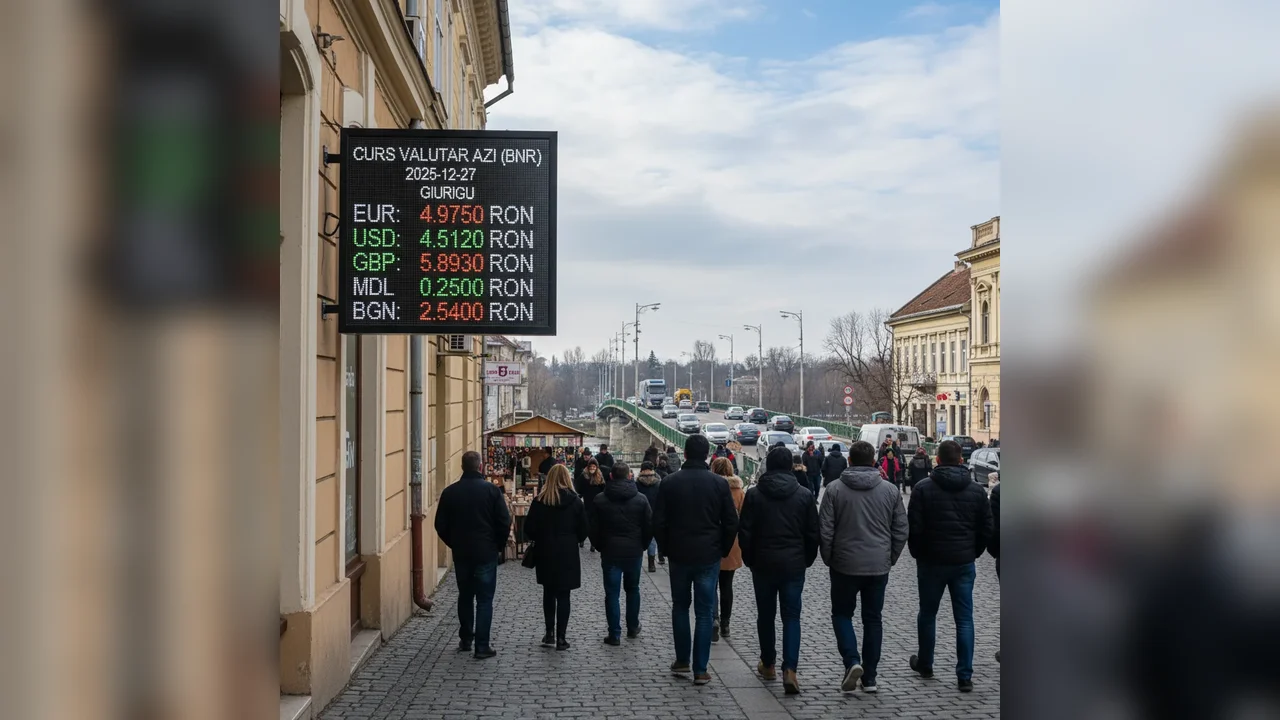 Curs valutar azi (BNR) – 2025-12-27, Giurgiu