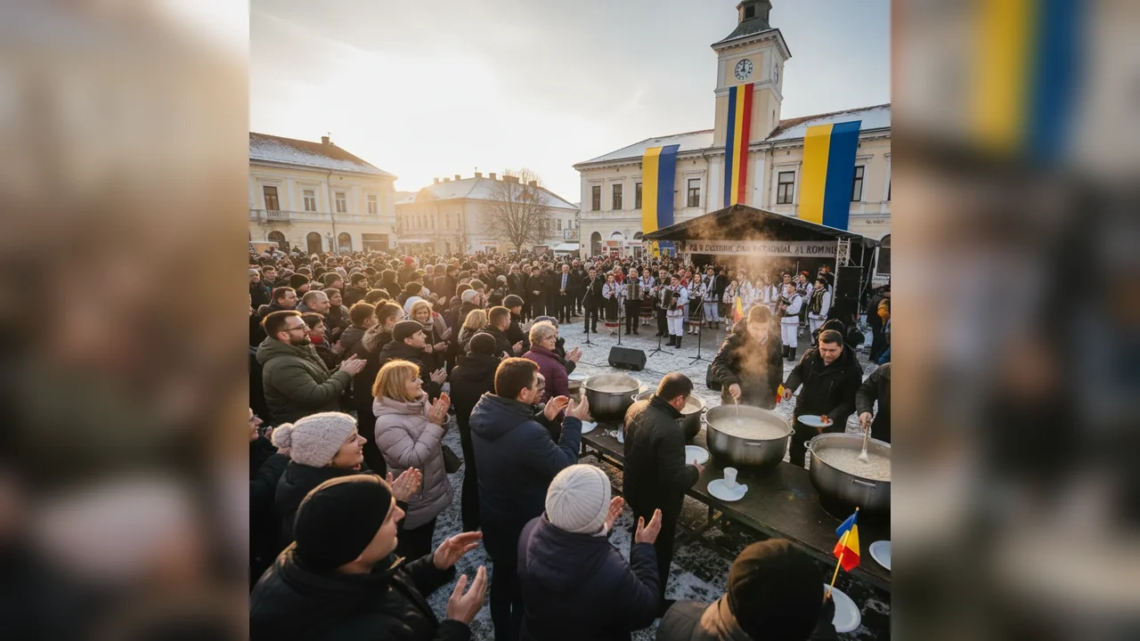 De 1 Decembrie, Ziua Națională a României, giurgiuvenii sărbătoresc cu ceremonii, spectacol artistic și cârnați cu fasole