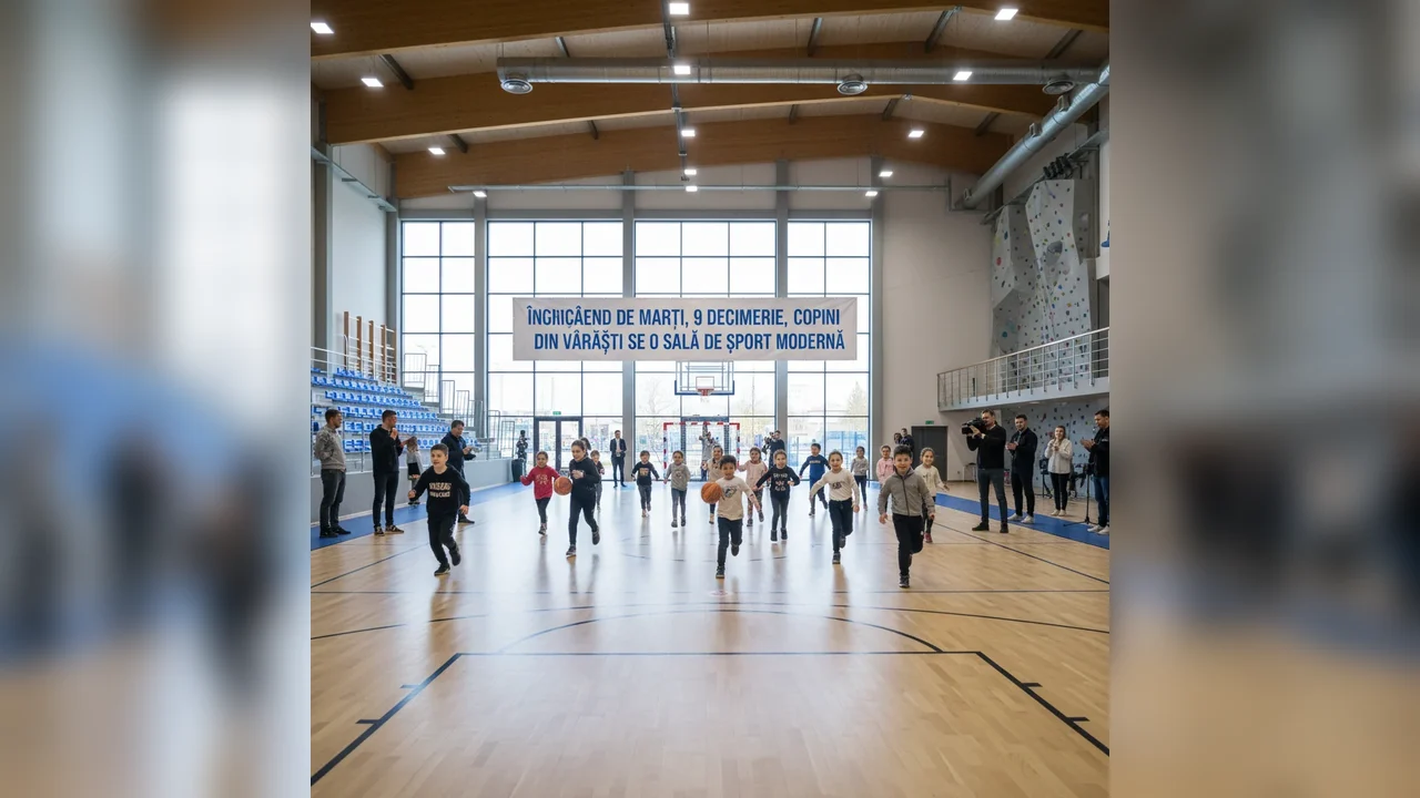 De Marți, 9 Decembrie, Copiii din Vărăști Se Bucură de Noua Sală de Sport Modernă