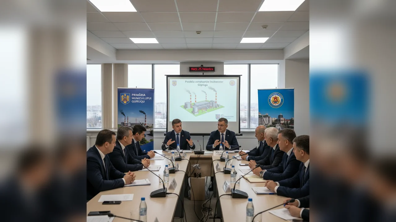 Dezbaterea privind construcția unui incinerator la Giurgiu, principalul subiect al întâlnirii dintre administrațiile Giurgiu și Ruse din 25 noiembrie