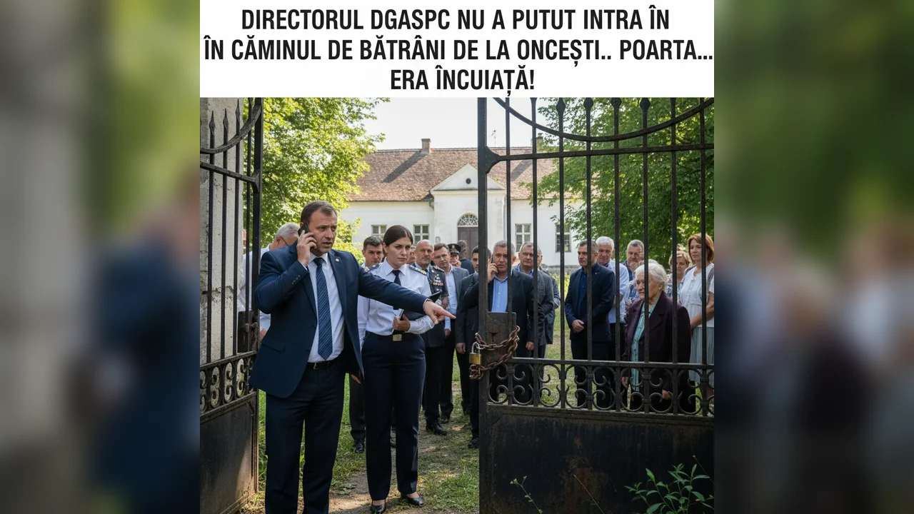 Directorul DGASPC nu a putut intra în căminul de bătrâni Oncești din cauza porții închise