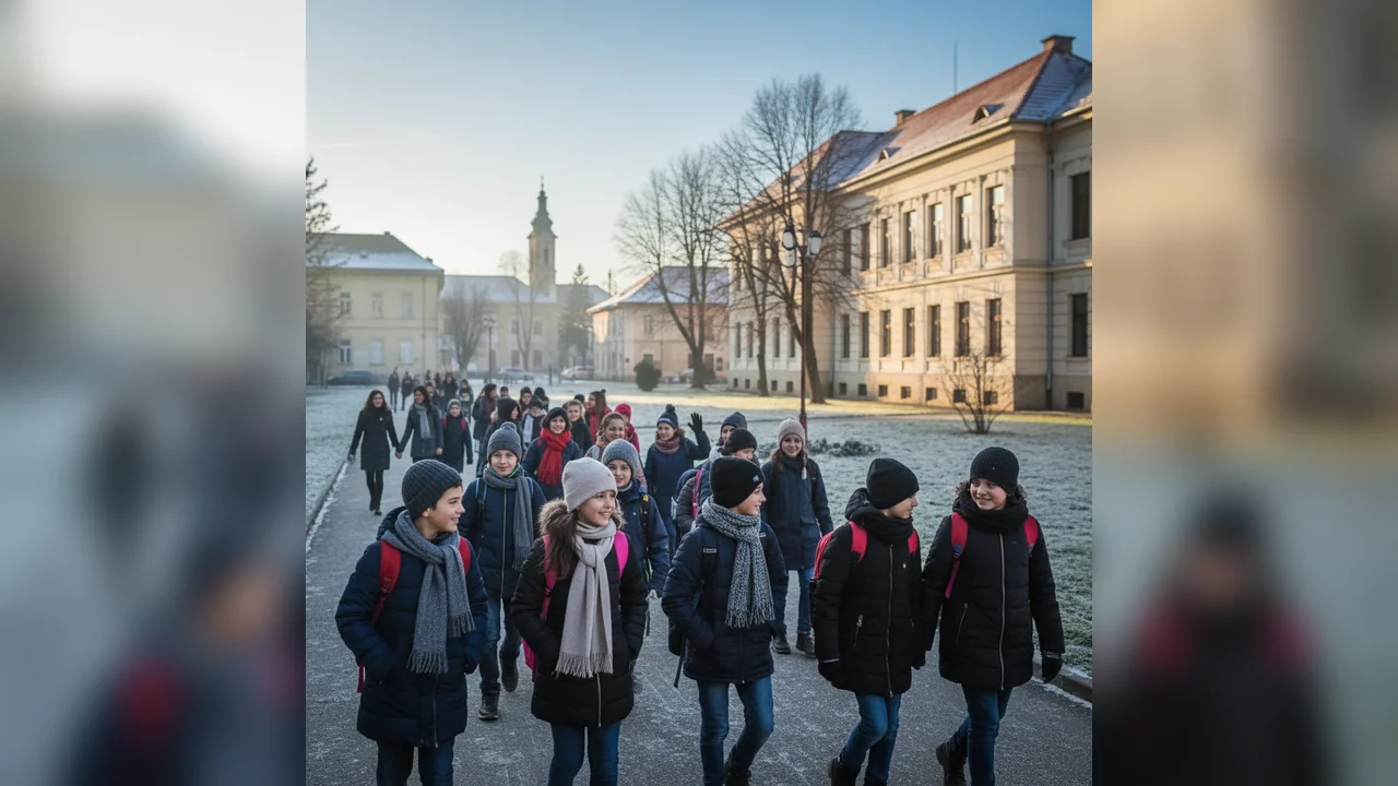 Elevii se întorc la cursuri în Giurgiu după vacanța de iarnă, pe 8 ianuarie 2026