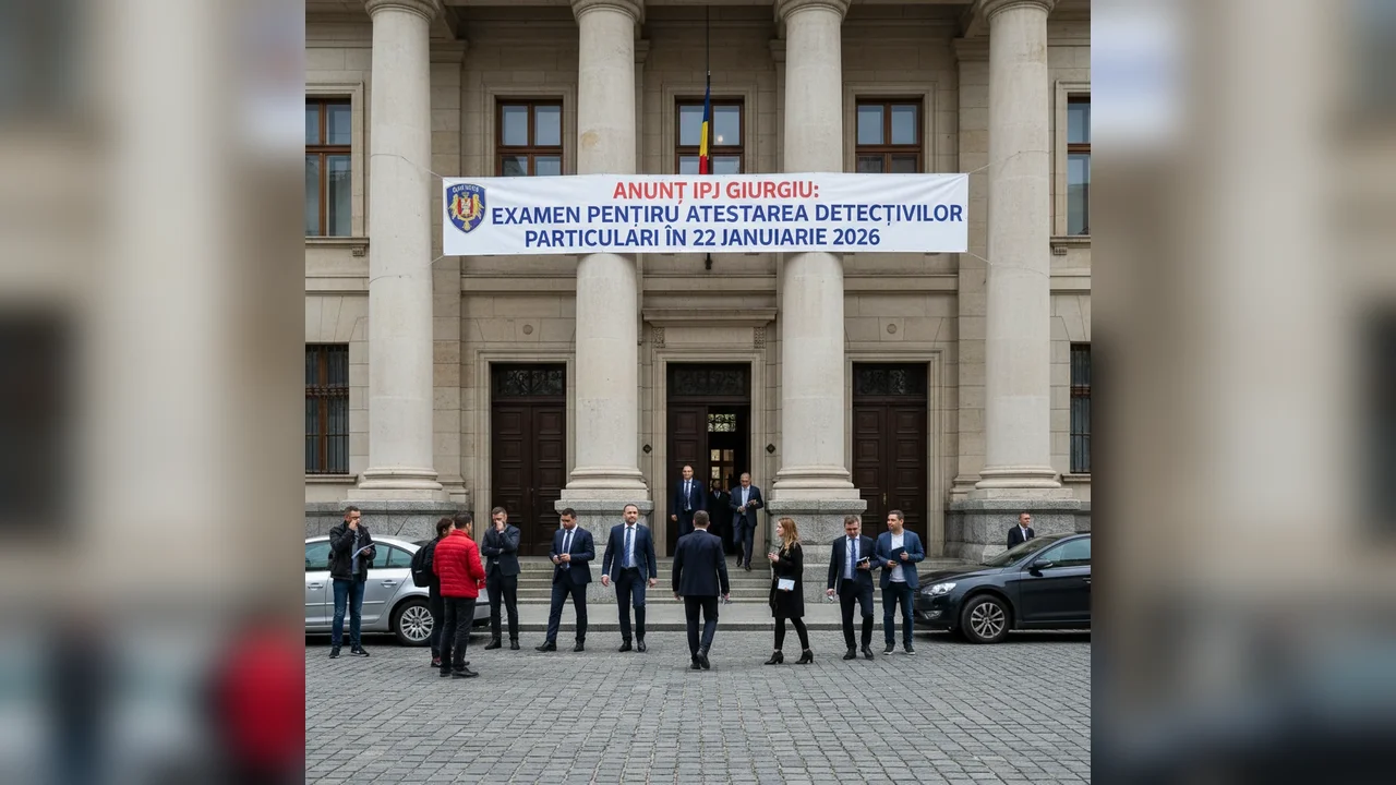 Examen pentru atestarea detectivilor particulari organizat la Giurgiu pe 22 ianuarie 2026