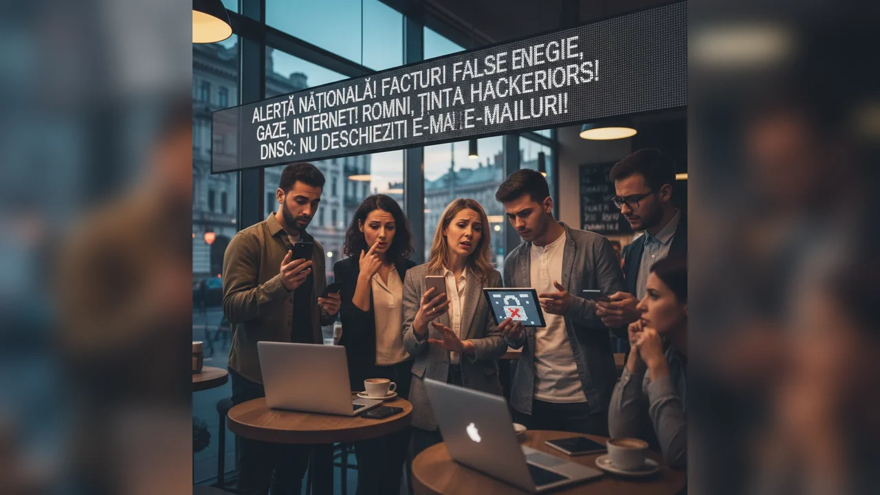 Facturile false la energie, gaze și internet – risc major de atacuri cibernetice. DNSC avertizează: Nu deschideți aceste e-mailuri!