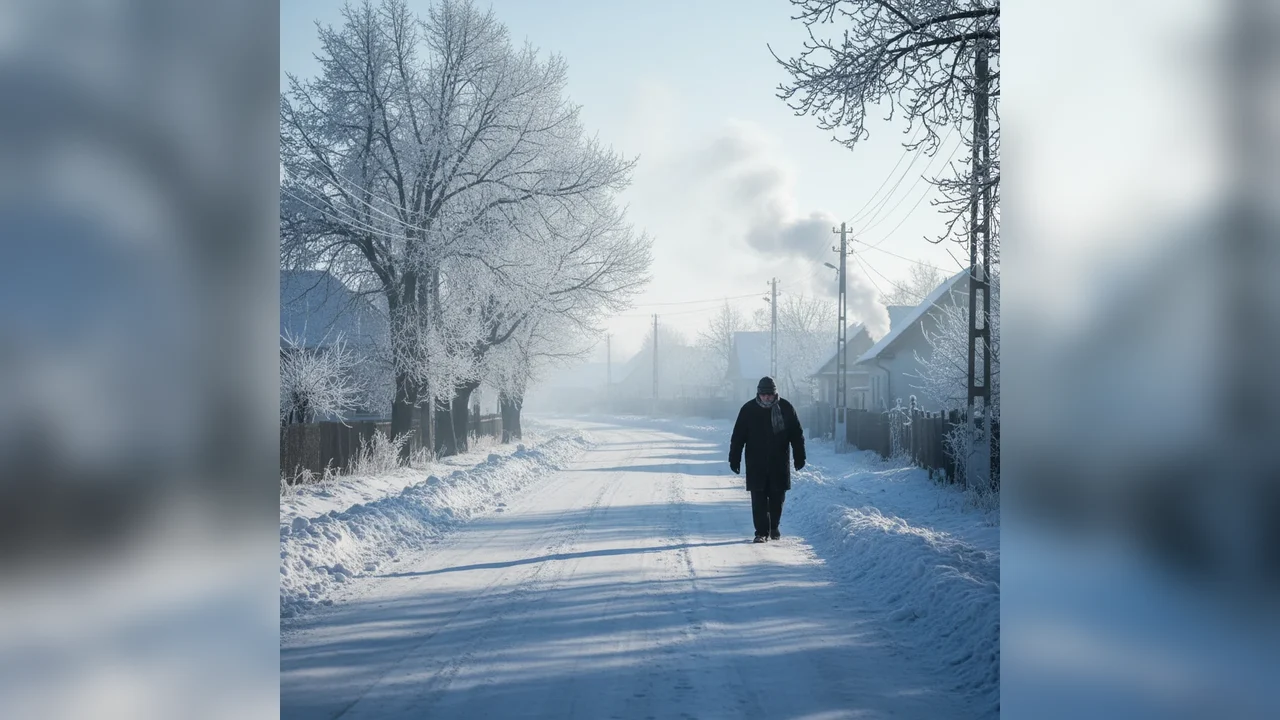 Ger persistent prognozat la Bâcu, comuna Joița, județul Giurgiu, pe 20 ianuarie 2026