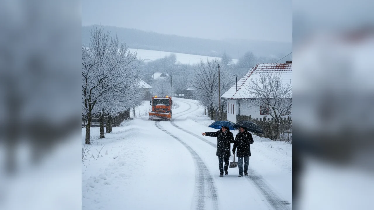 Ger puternic și precipitații mixte anunțate la Giurgiu până pe 20 ianuarie