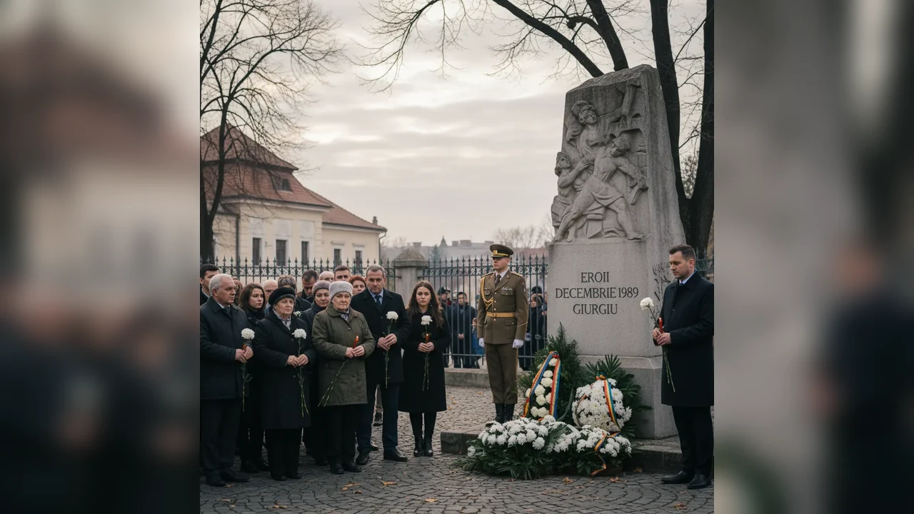 Giurgiu a comemorat martirii Revoluției din decembrie 1989 în această dimineață