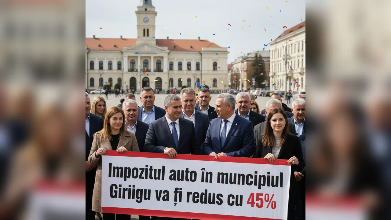 Impozitul auto scade semnificativ în municipiul Giurgiu în urma unei decizii a Consiliului Local