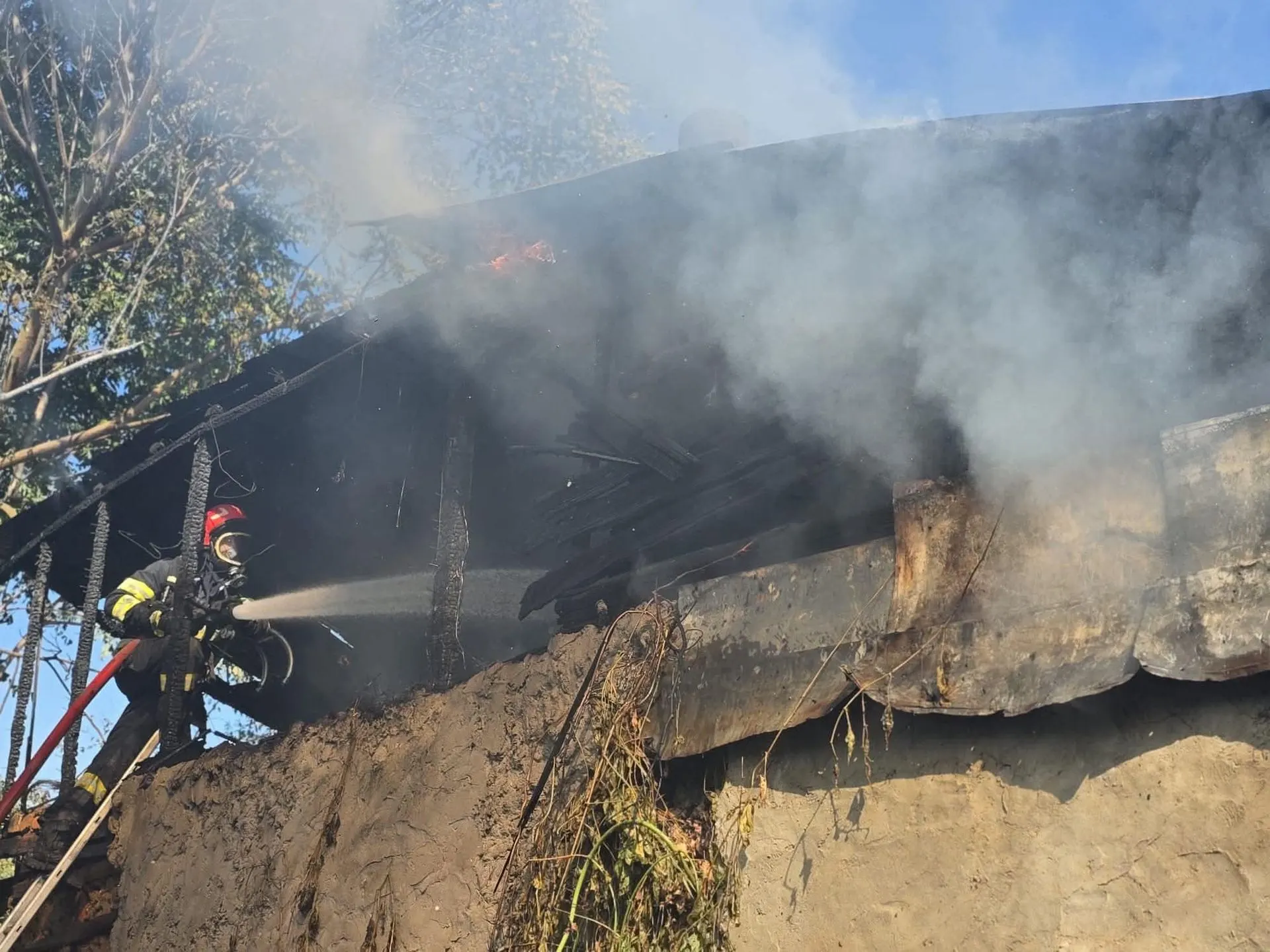 Giurgiu, str. I.A. Bassarabescu: bărbat de 72 de ani, decedat în incendiu