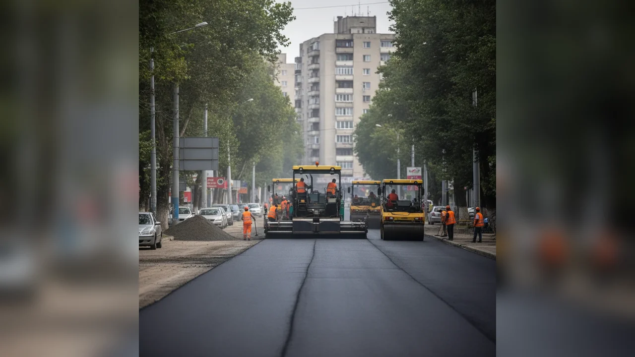 Încep lucrări la stratul final de asfalt pe Bulevardul Mihai Viteazul