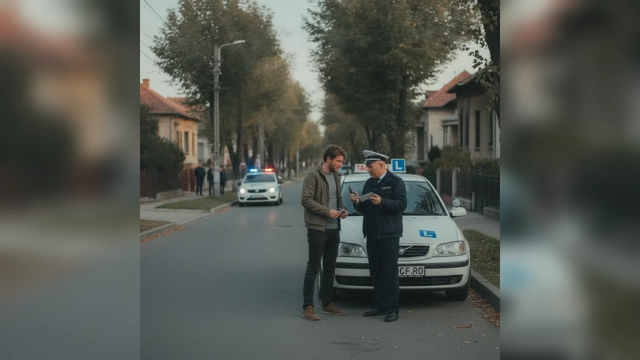 Instructor auto din Giurgiu, amendat și cu permisul suspendat după ce elevul a fost prins băut