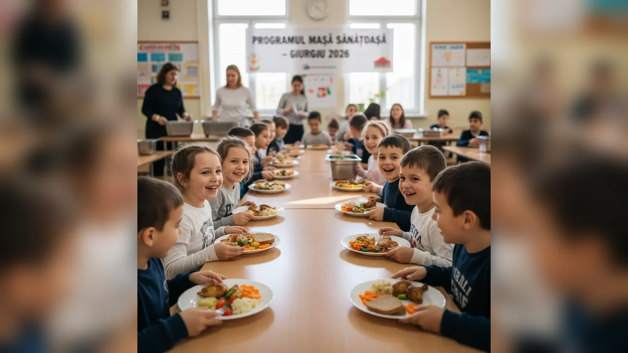Mai mulți elevi din Giurgiu vor beneficia de programul „Masă sănătoasă” în 2026