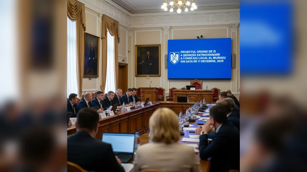 Ordinea de Zi a Ședinței Extraordinare a Consiliului Local Giurgiu – 11 Decembrie 2025