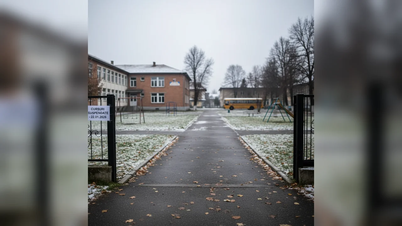 Orele de curs din școlile din județul Giurgiu, anulate joi după-amiază, 22 ianuarie 2026