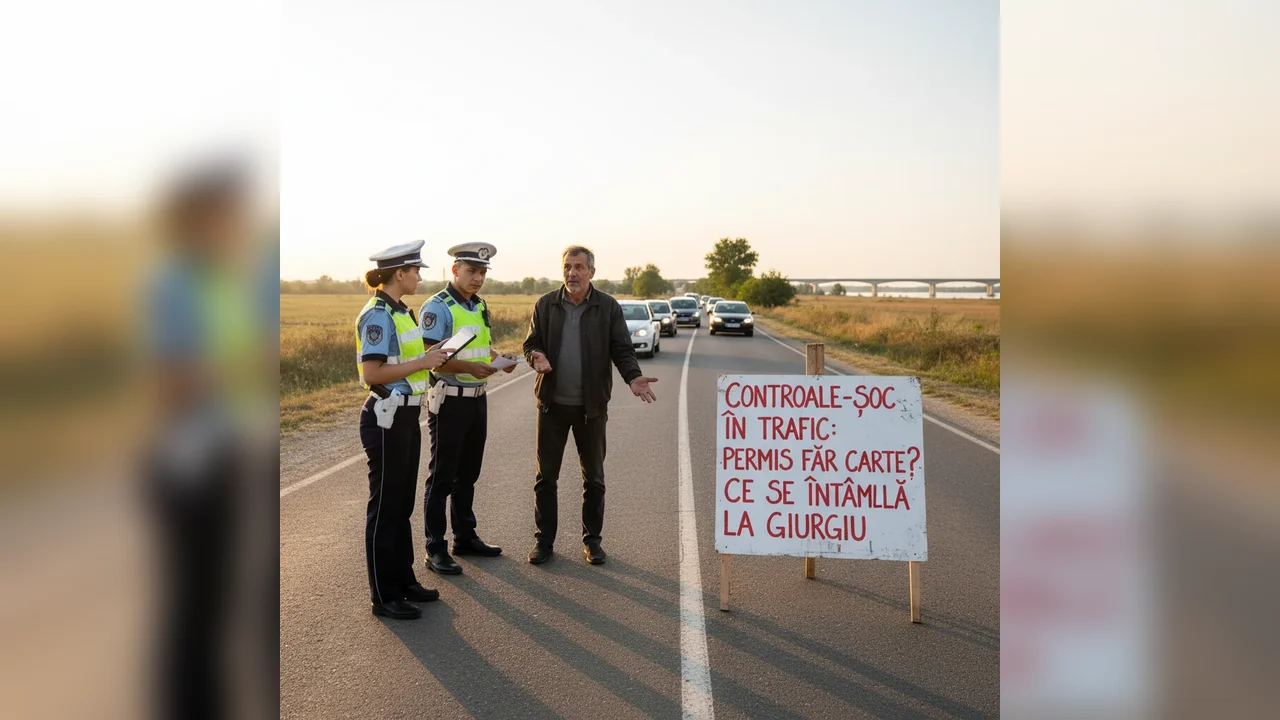Permis fără carte? Controale drastice în trafic la Giurgiu