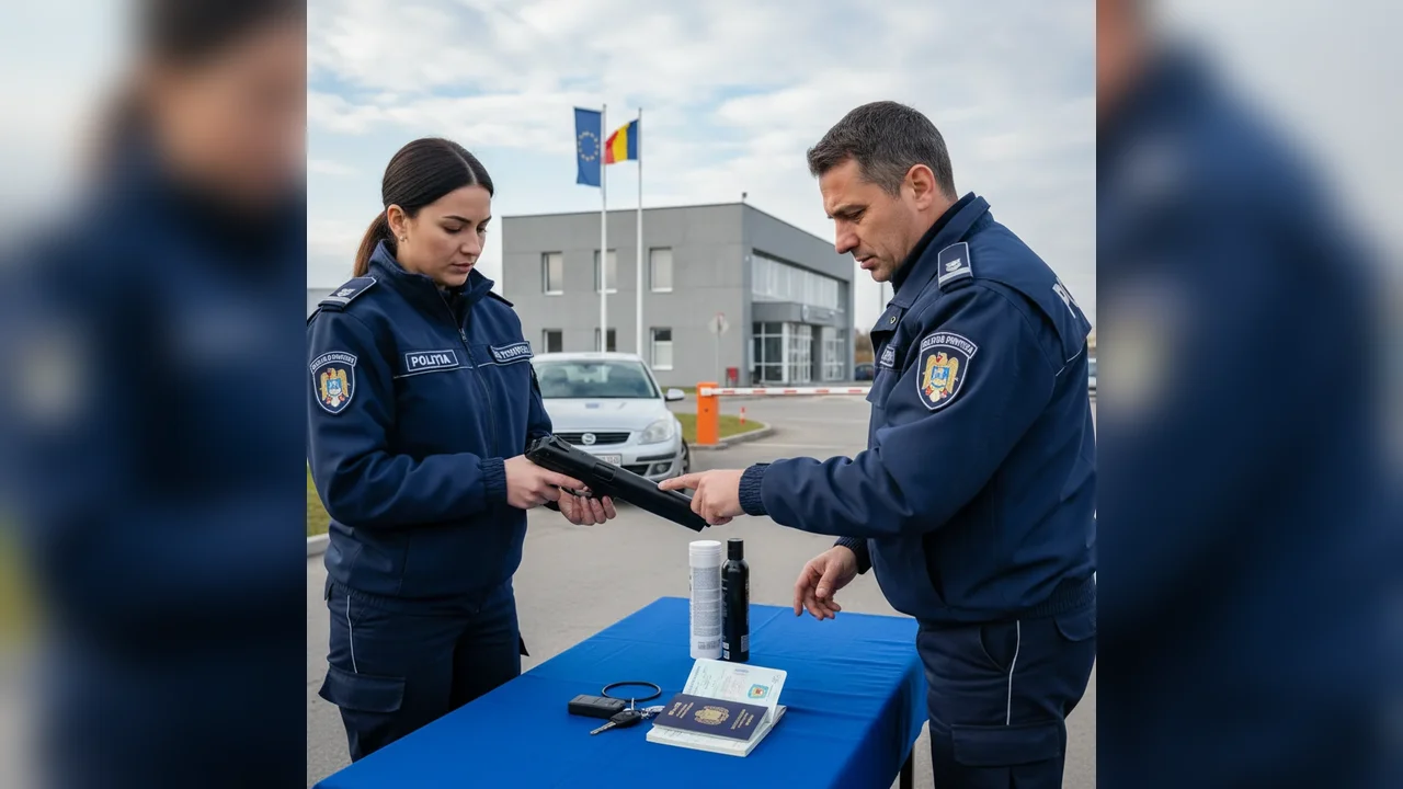 Polițiștii de frontieră au confiscat un dispozitiv neletal de la un conducător auto bulgar