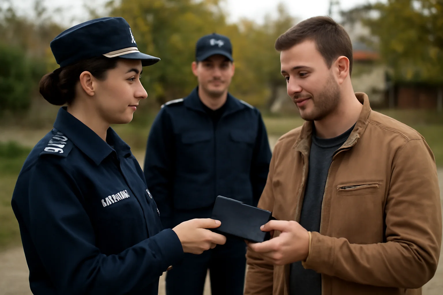 Portofel cu bani și acte returnat de jandarmii din Giurgiu în localitatea Florești