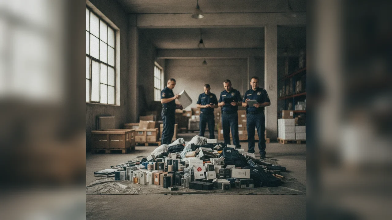 Produse contrafăcute de 726.000 lei confiscate la Giurgiu