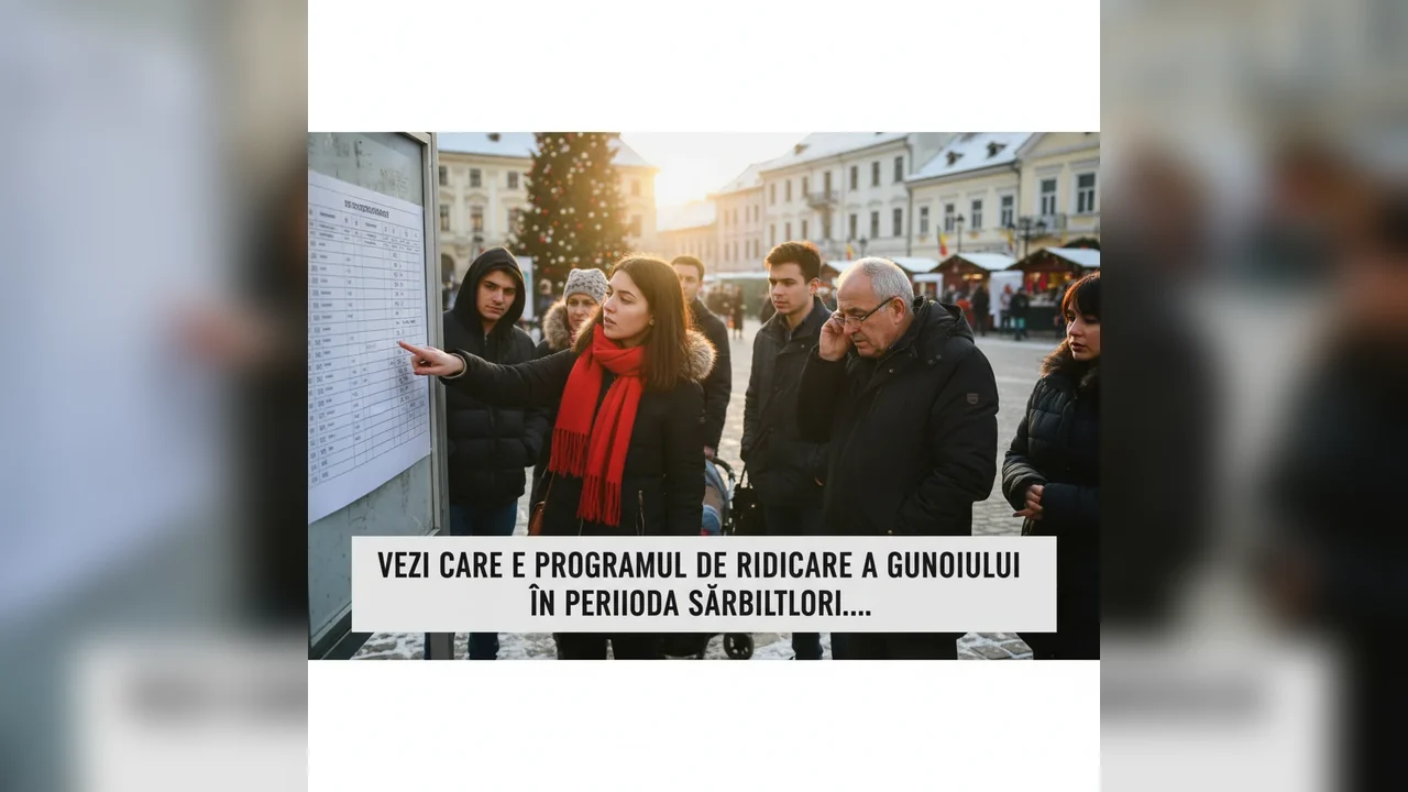Programul de ridicare a gunoiului în perioada sărbătorilor – informații actualizate pentru localnici