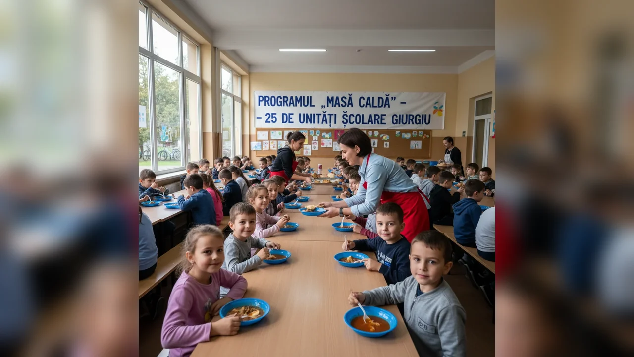 Programul „Masă caldă” extins la 25 de școli și grădinițe din județul Giurgiu