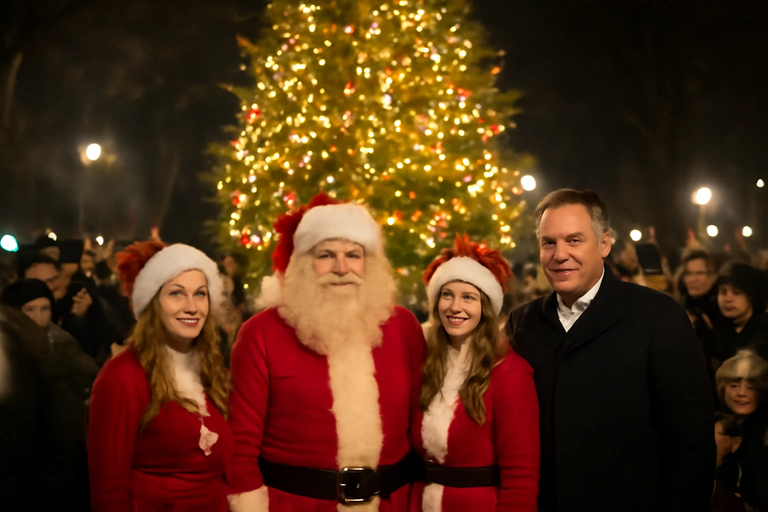 S-a aprins iluminatul festiv de Crăciun în Parcul Alei, cu Moș Crăciun și primarul Adrian Anghelescu (Foto + VIDEO)
