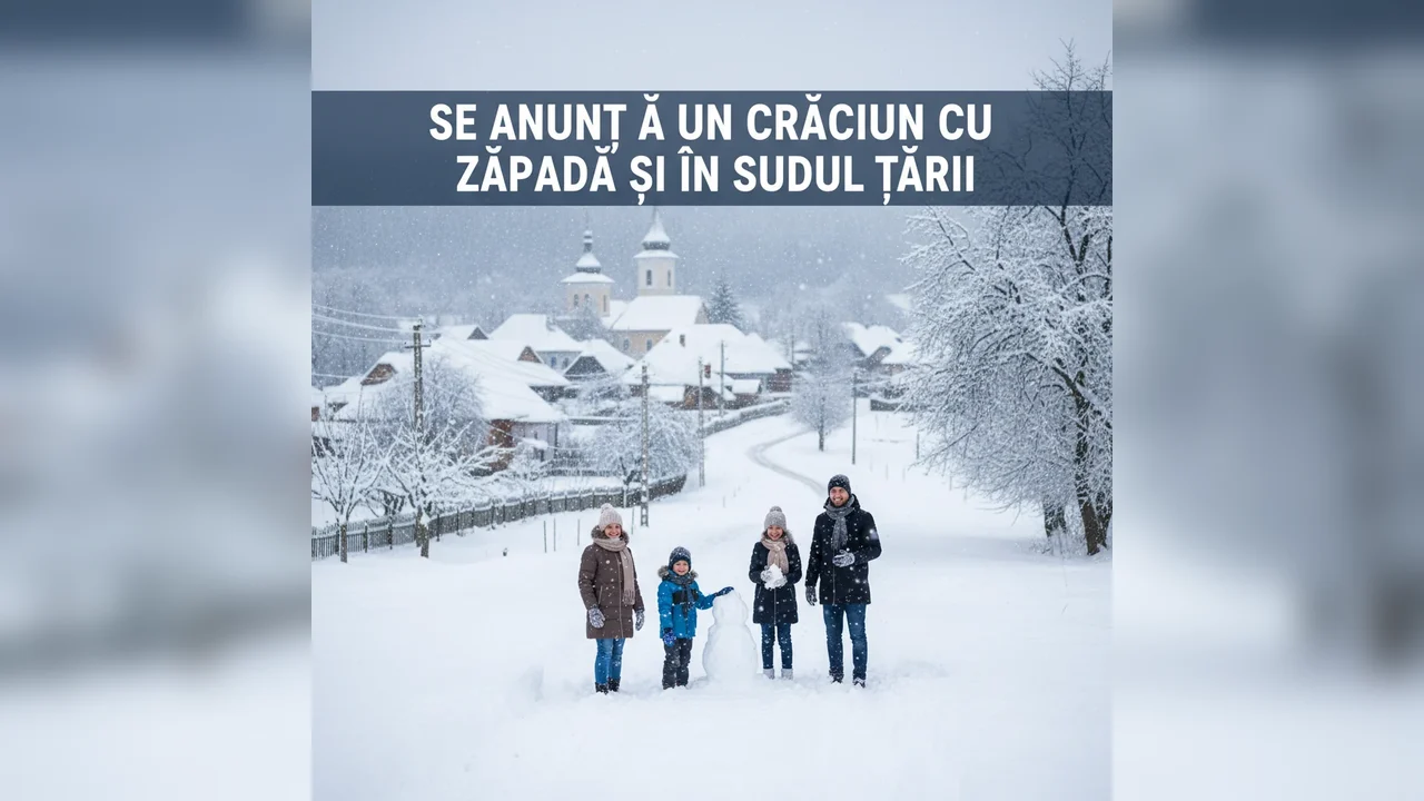 Se anunță un Crăciun cu zăpadă și în sudul României