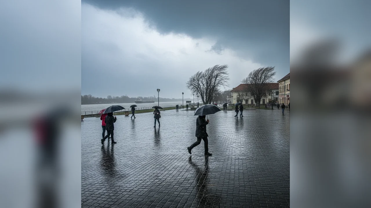 Sfârșitul săptămânii aduce ploi, vânt puternic și temperaturi scăzute la Giurgiu