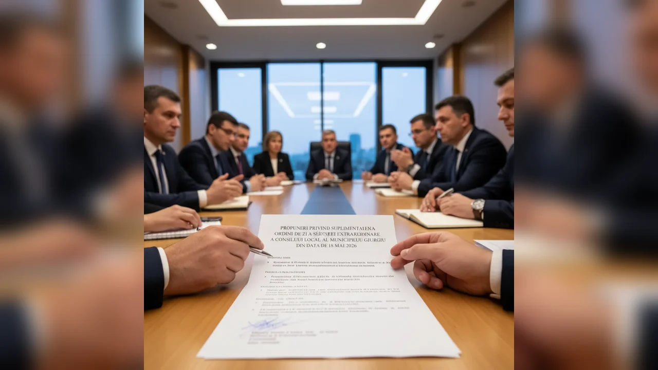 Suplimentarea ordinii de zi a ședinței consiliului local Giurgiu