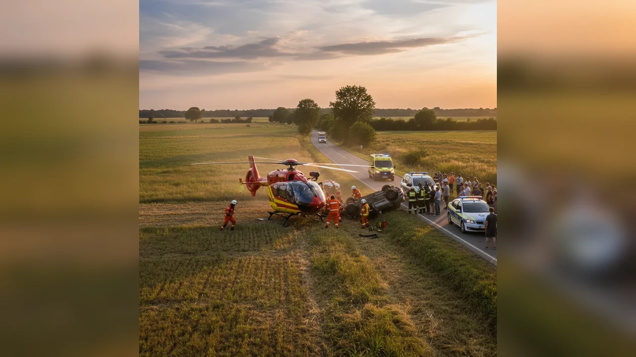Tânăr rănit într-un accident rutier la Bulbucata, Giurgiu; elicopter SMURD chemat în sprijin