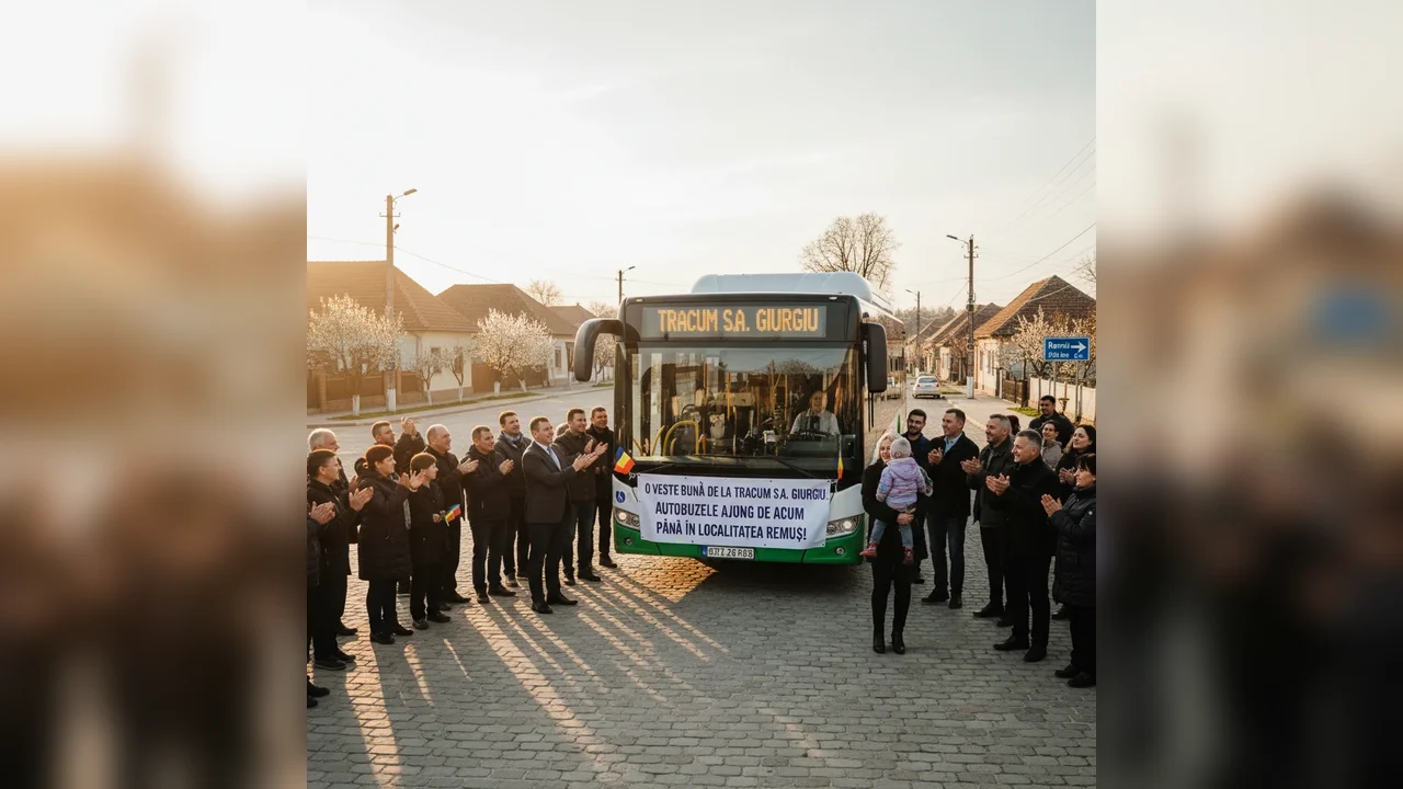 TRACUM S.A. Giurgiu anunță extinderea cursei de autobuz până în localitatea Remuș