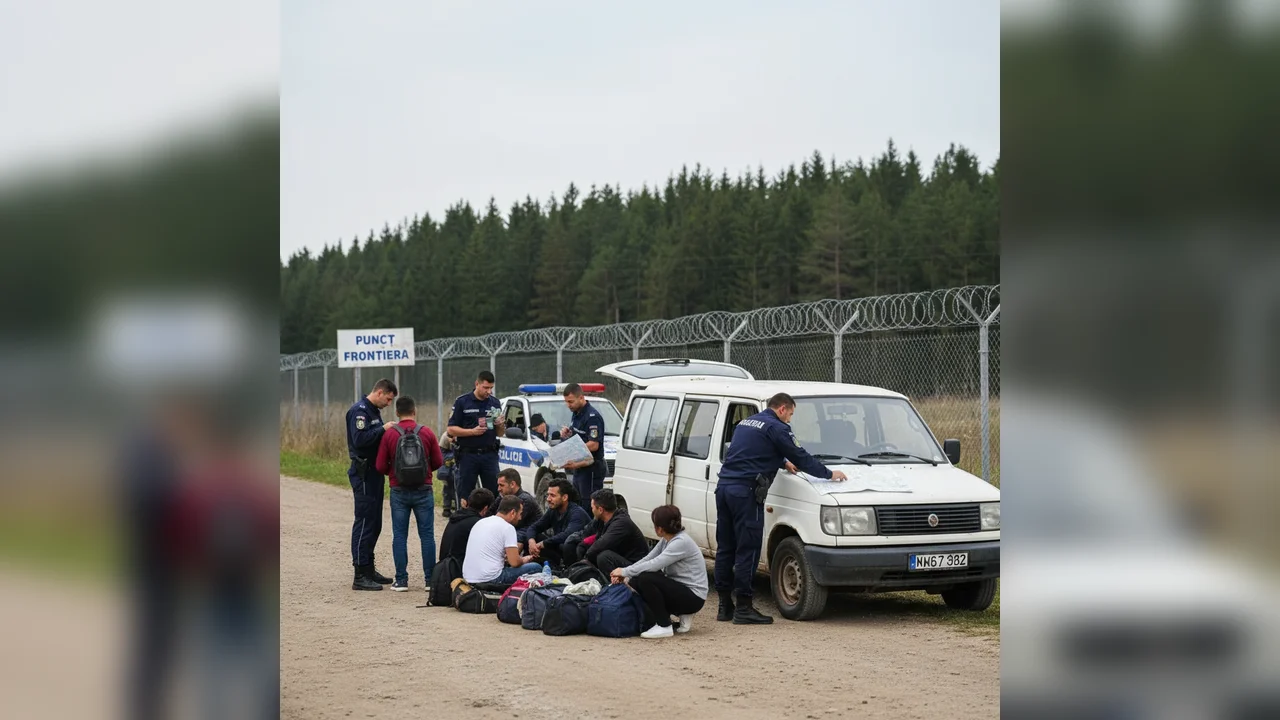 Trafic de migranți și acte false depistate pe DN5, în Giurgiu, în urma unui control al Poliției de Frontieră