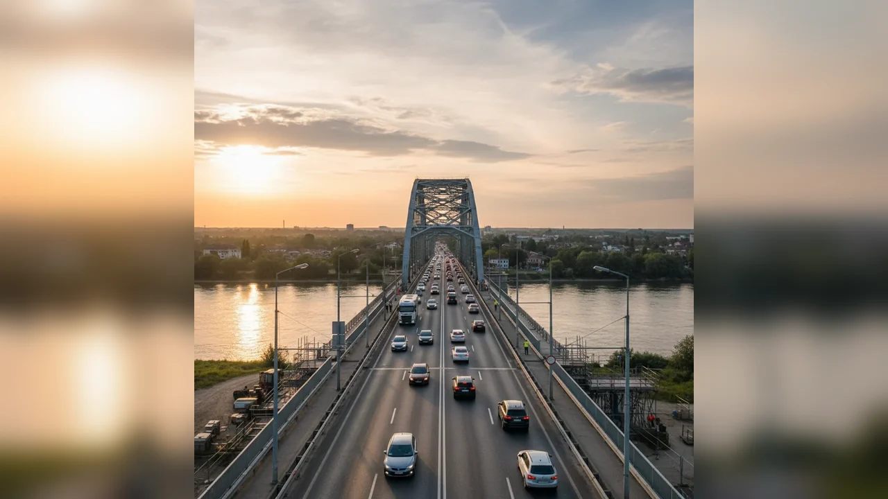 Traficul pe podul Prieteniei dintre România și Bulgaria se reia pe două benzi din 18 decembrie; află când încep din nou lucrările