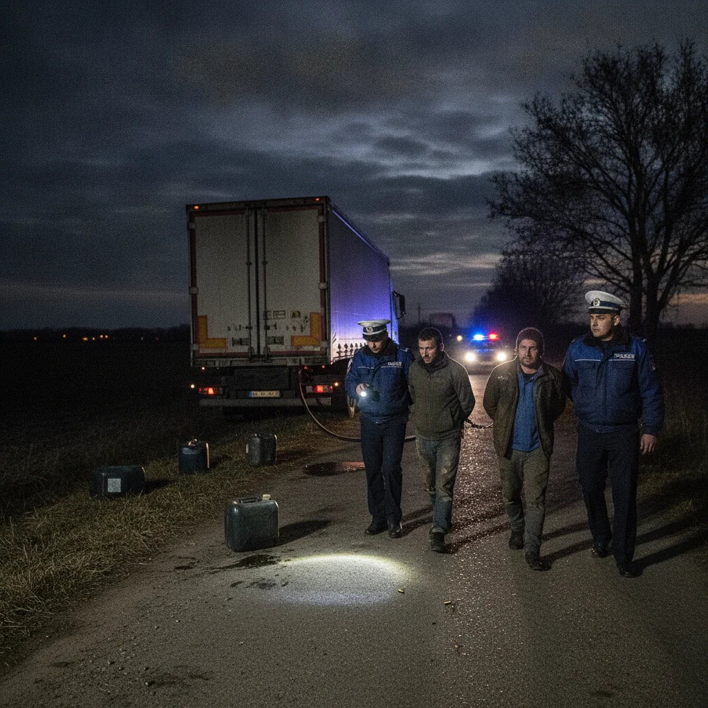 Trei giurgiuveni din Letca Veche, arestați pentru furt de motorină din TIR
