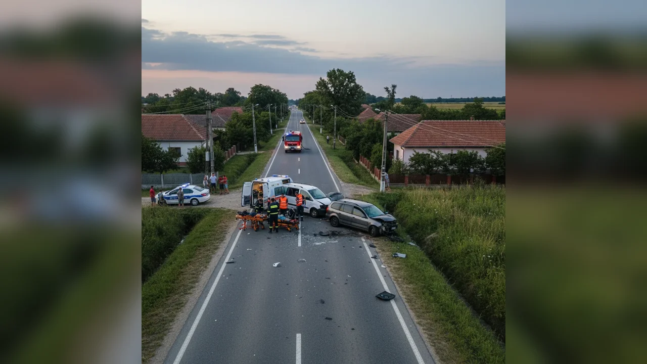 Trei persoane rănite într-un accident rutier la Dobreni, comuna Vărăști, județul Giurgiu