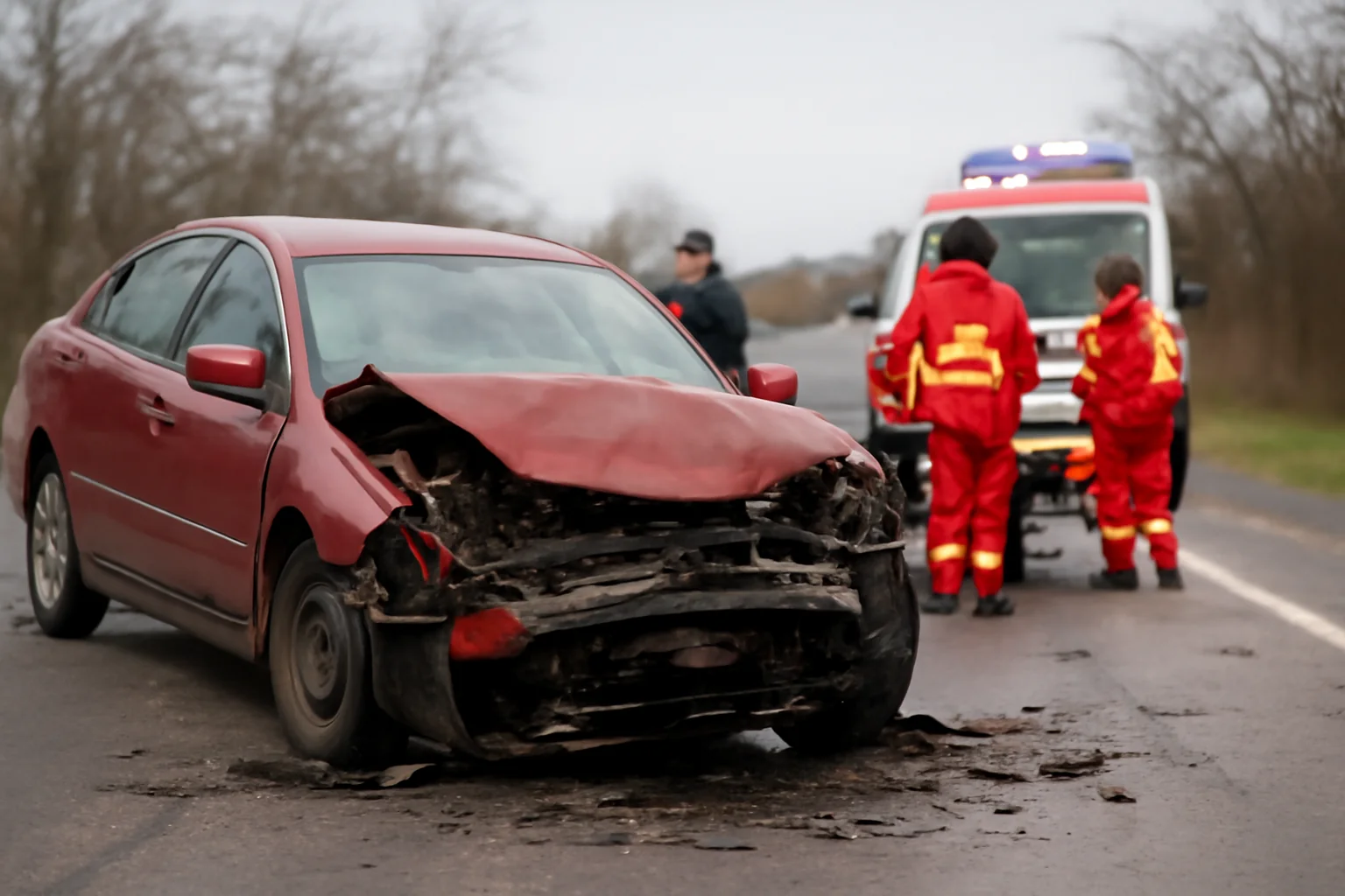 Trei răniți, între care o copilă de 5 ani, în urma unui accident rutier sever la Dobreni, în județul Giurgiu