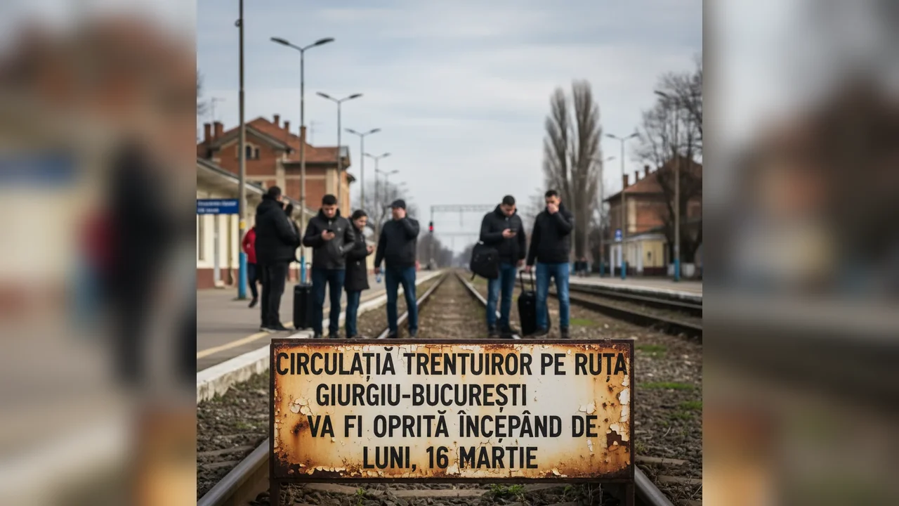 Trenurile între Giurgiu și București nu vor circula începând cu 16 martie, luni