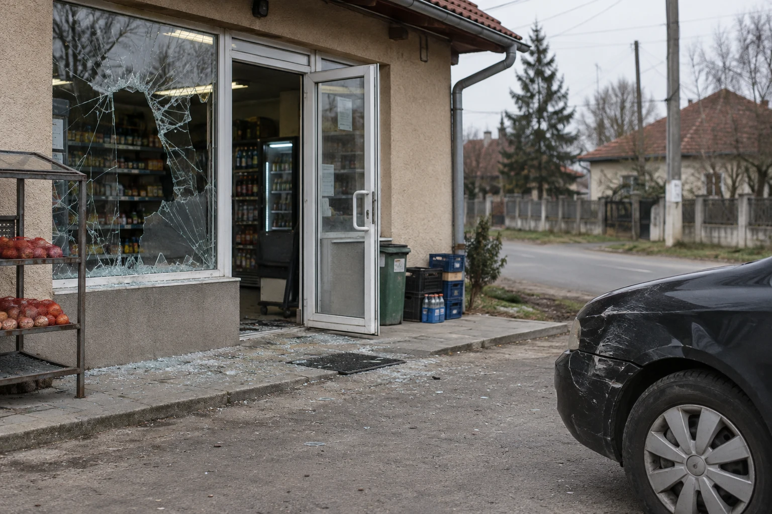 Vânătorii Mici: trei bărbați reținuți după agresiune la un magazin